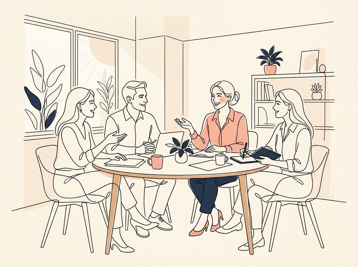 Illustration collaboration et gestion humaine - Cap RH